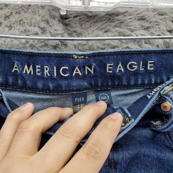 American Eagle Outfitters Jeans Mens 33x34 Blue Relaxed Straight Flex - Picture 2 of 10